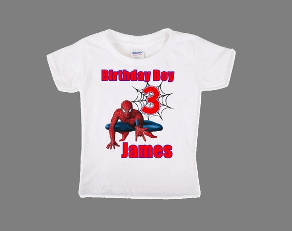 custom spiderman birthday shirt