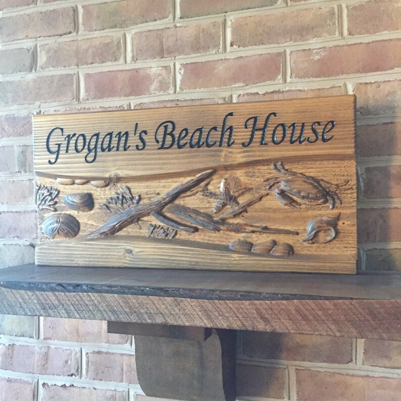 Custom Beach House sign indoor/ outdoor personalized vacation Etsy