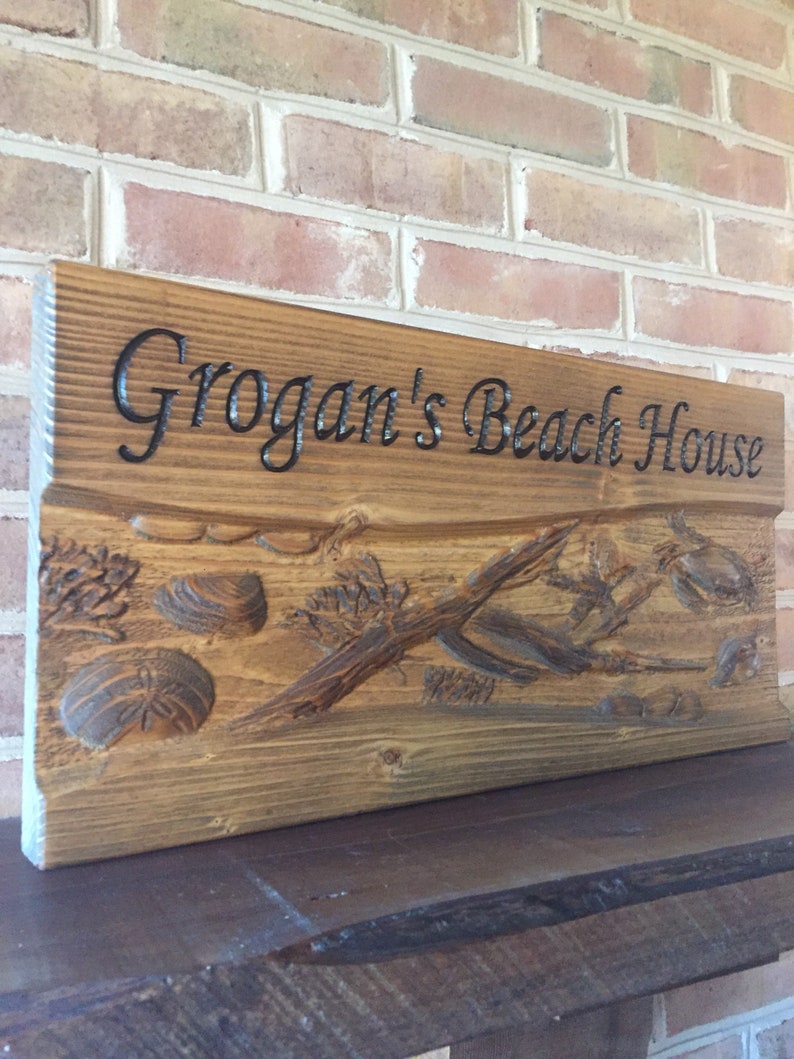 Custom Beach House sign indoor/ outdoor personalized vacation Etsy