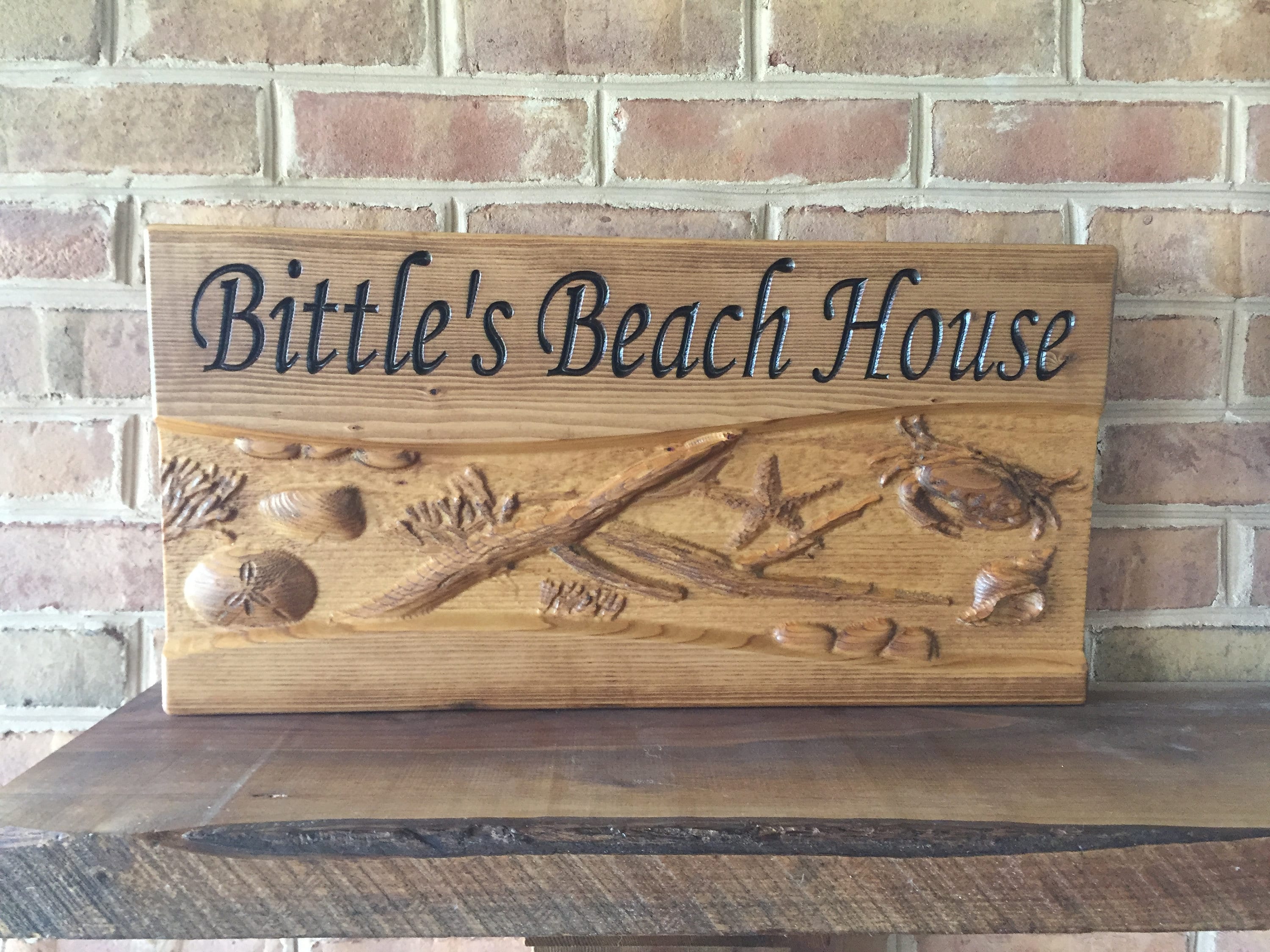 Custom Beach House sign indoor/ outdoor personalized vacation Etsy