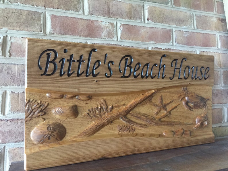Custom Beach House sign indoor/ outdoor personalized vacation Etsy