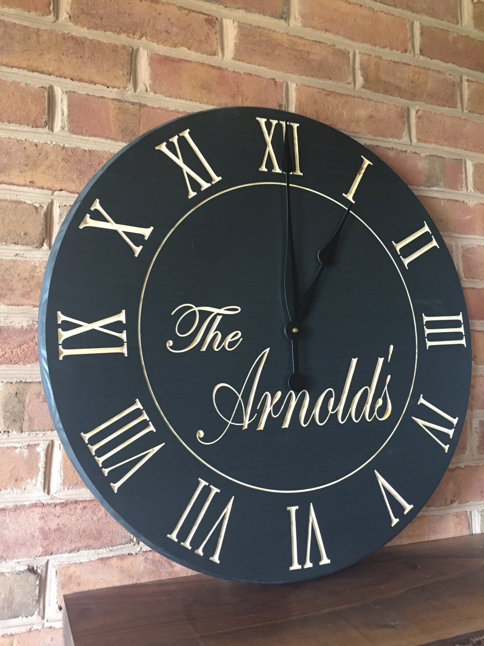 Anniversary clock 18 large wall clock personalized Etsy