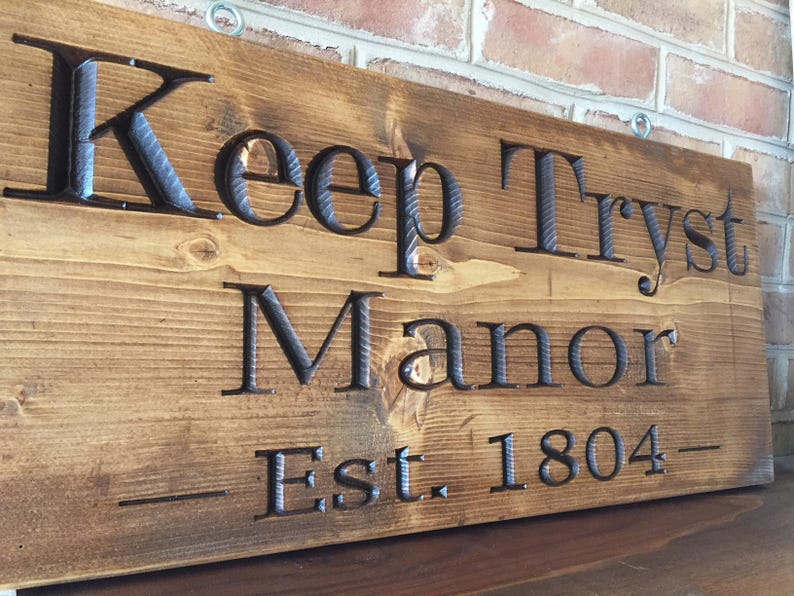 Custom outdoor signs rustic cabin sign personalized camp Etsy