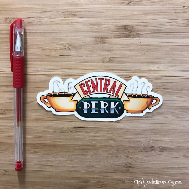 Central Perk Vinyl Sticker Friend Best Gift NYC New York