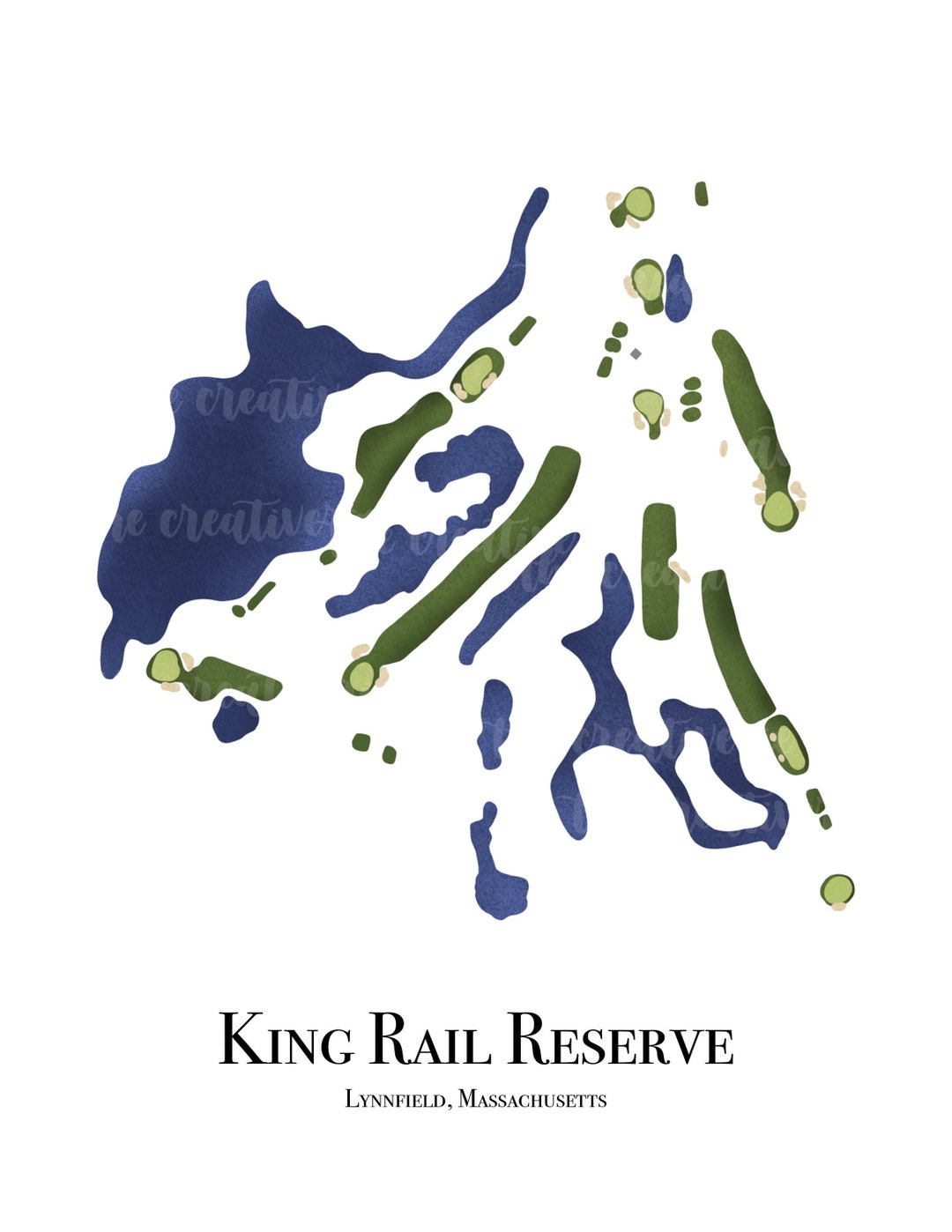 King Rail Reserve Golf Print Lynnfield MA Golf Course Art Etsy