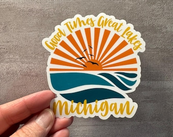 Michigan | Great Lakes | Sunshine | Water-Resistant Sticker