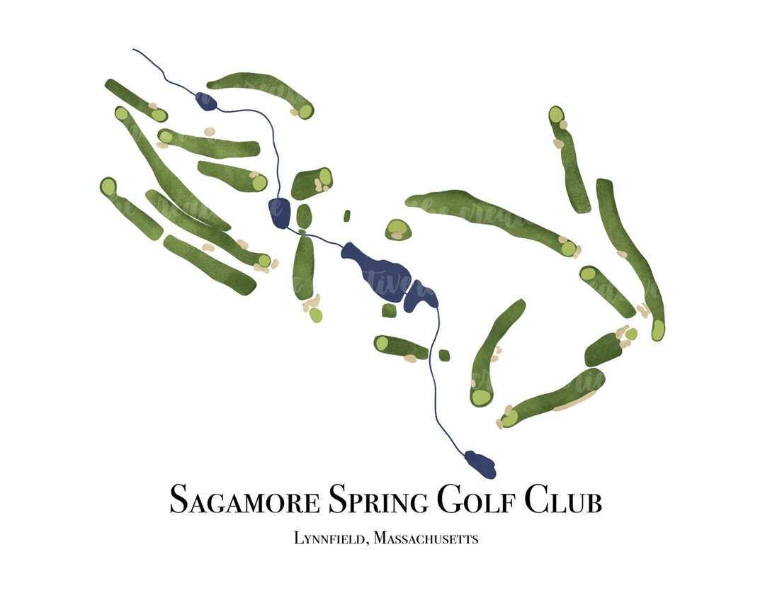Sagamore Golf Club Print Lynnfield MA Golf Course Art Etsy