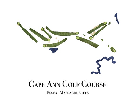 Cape Ann Golf Course Print Ipswich MA Golf Course Art - Etsy