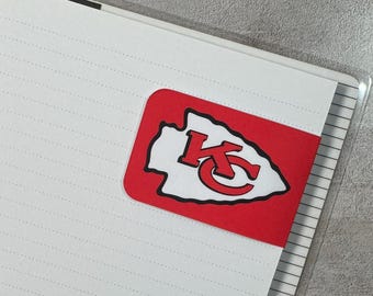 Magnetic Bookmark - Kansas City Chiefs  | Perfect for books, journals, notebooks and planners!