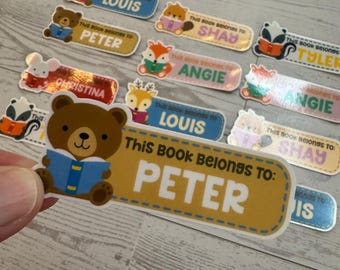 Personalized Children’s Bookplate Stickers – Woodland Animals
