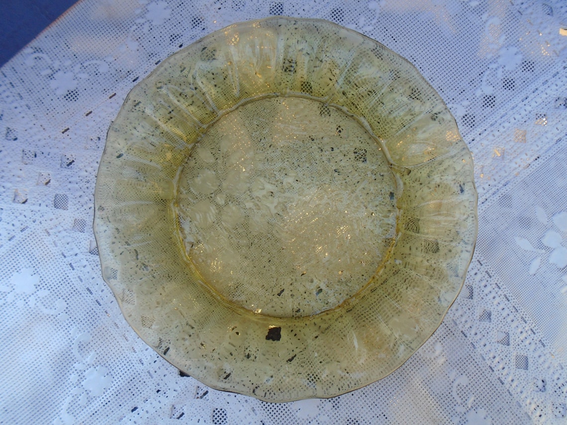 Vintage 1960s Olive Green Dessert Salad Plate3 Identical1 Etsy