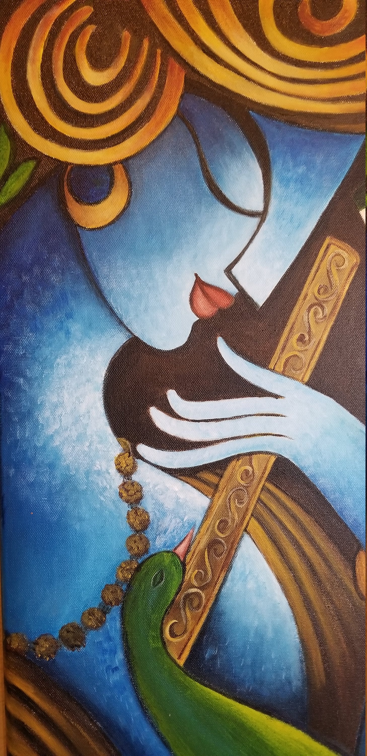 Buy Radha Krishna, Modern Art, Contemporary Art, Abstract Acrylic