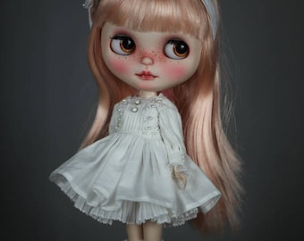 4-piece Vintage Pearl Dress Set for Blythe Doll