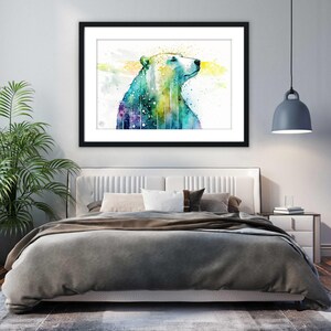 Arctic Beauty: Polar Bear Watercolor Painting, Giclee Print on Canvas, Artist Paper, Watercolor Paper, Available in Extra Large Sizes Bild 6