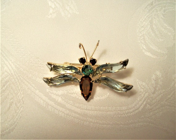 Vintage 1980s Austrian Multi Colored Crystal Bee … - image 1