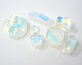 Dichroic Opal Flat GameCube Buttons