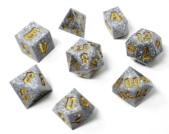 Juego de dados de mineral de piedras preciosas