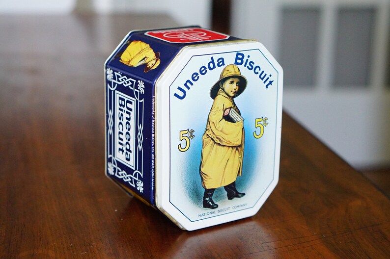 Nabisco Vintage Uneeda Biscuit Kitchen Tin Canister