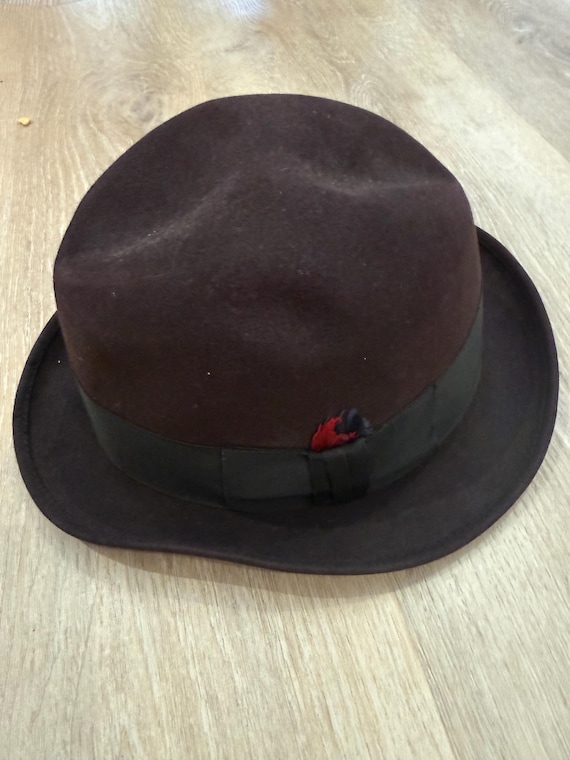1950s Vintage Royal Stetson Brown Fedora with United Hatters Union Tag
