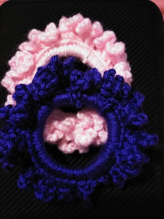 Set Of Pink And Purple Hair Scrunchies Etsy