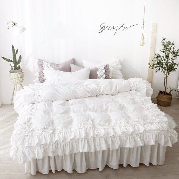 Ruffled Bedding - Etsy