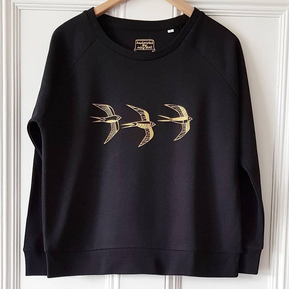 Swallow print sweatshirt hotsell