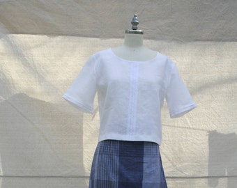 Camiseta vintage de pañuelo blanco