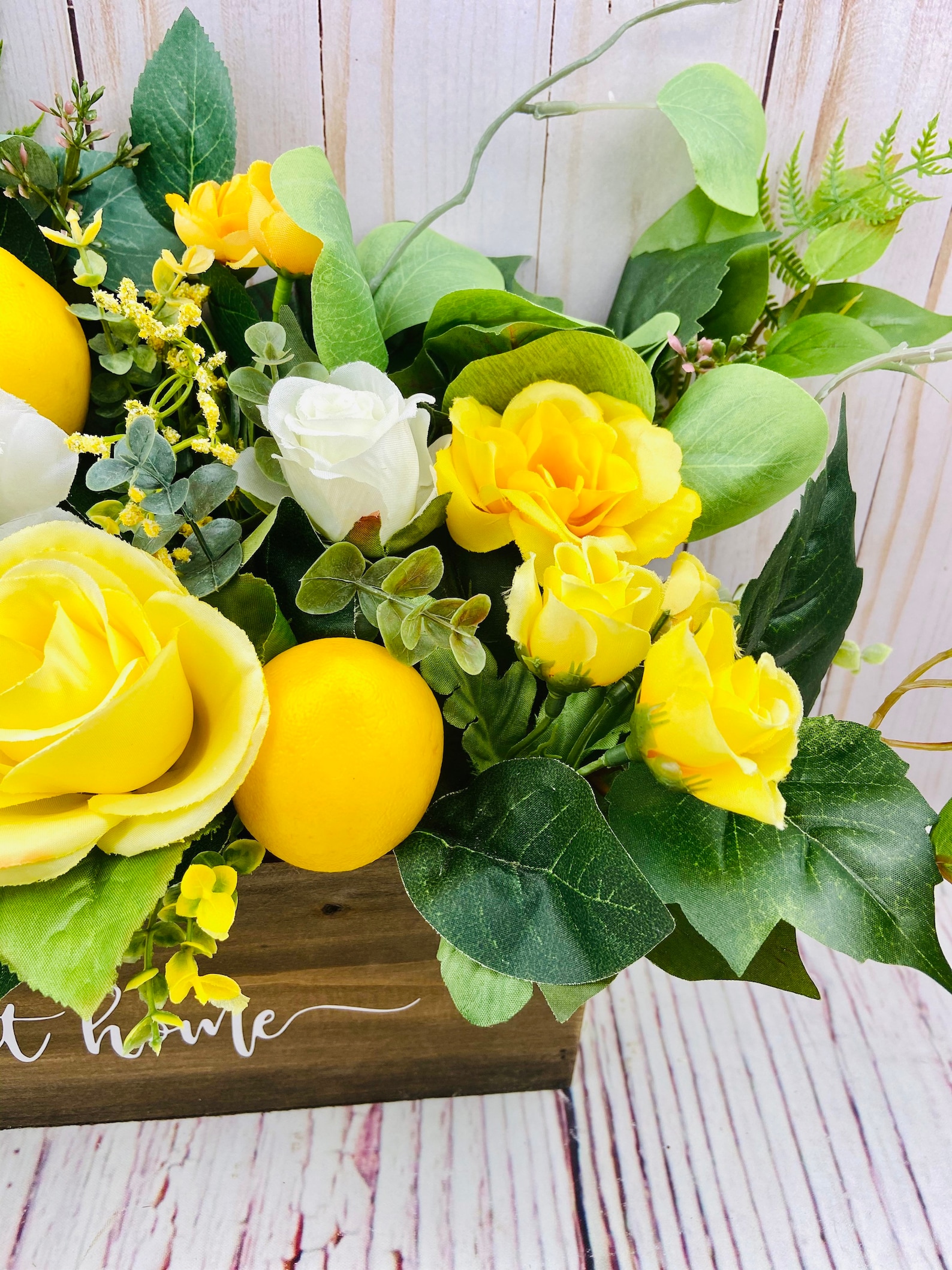 Lemon Floral Arrangement Lemon Housewarming Decor Lemon - Etsy