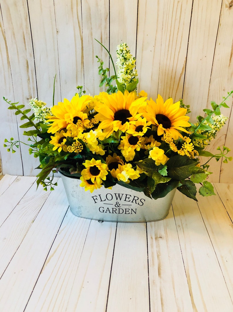 Sunflower Centerpiece Sunflower Decor Sunflower Table Decor Etsy