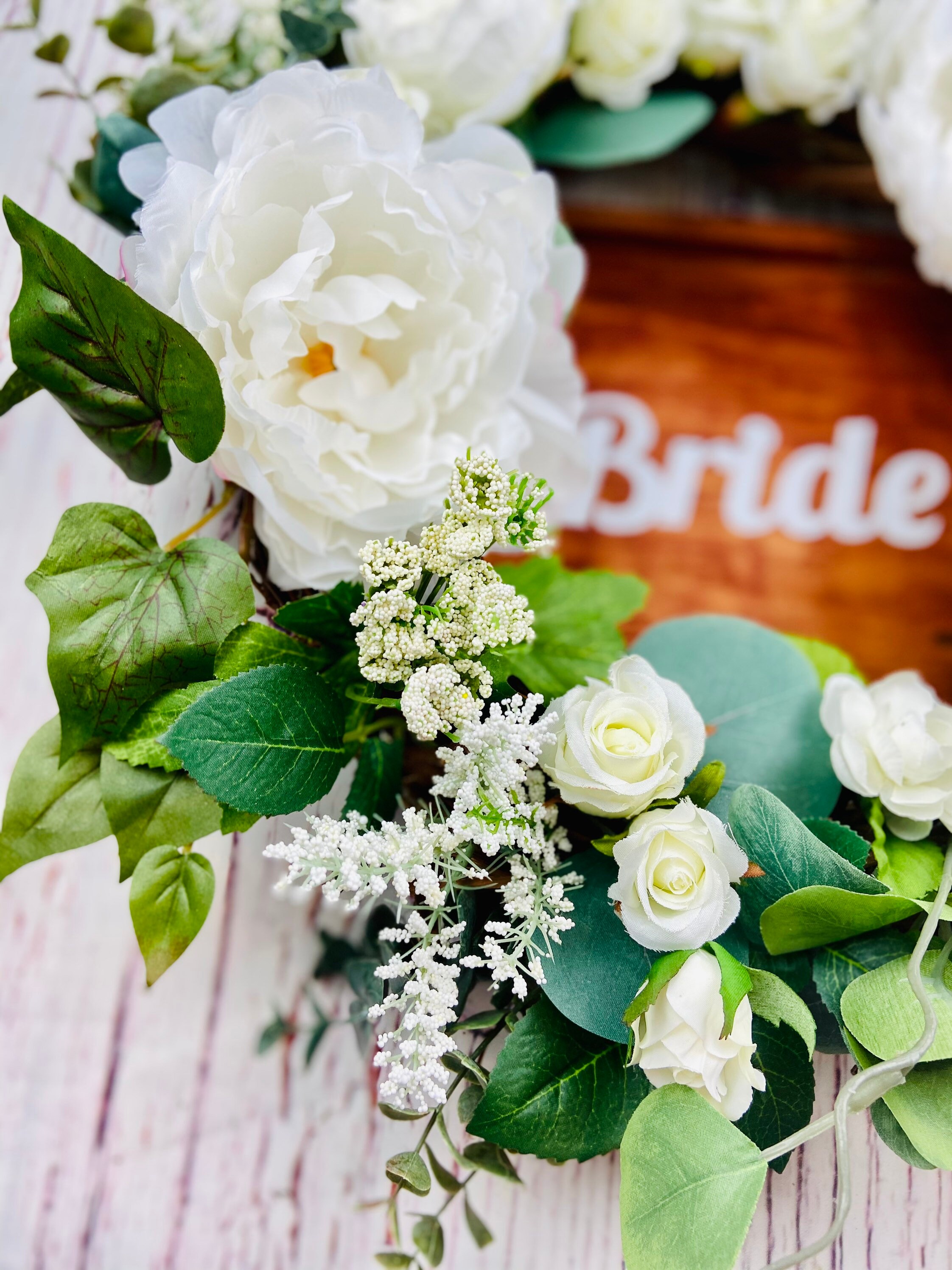 Bride to Be Wreath White Wedding Wreath Bride Wreath for Etsy