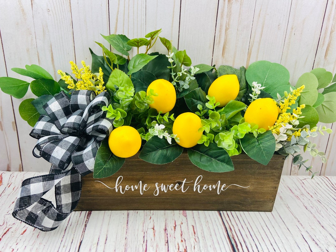 Lemon Table Centerpiece, Lemon Centerpiece for Dining Table, Lemon