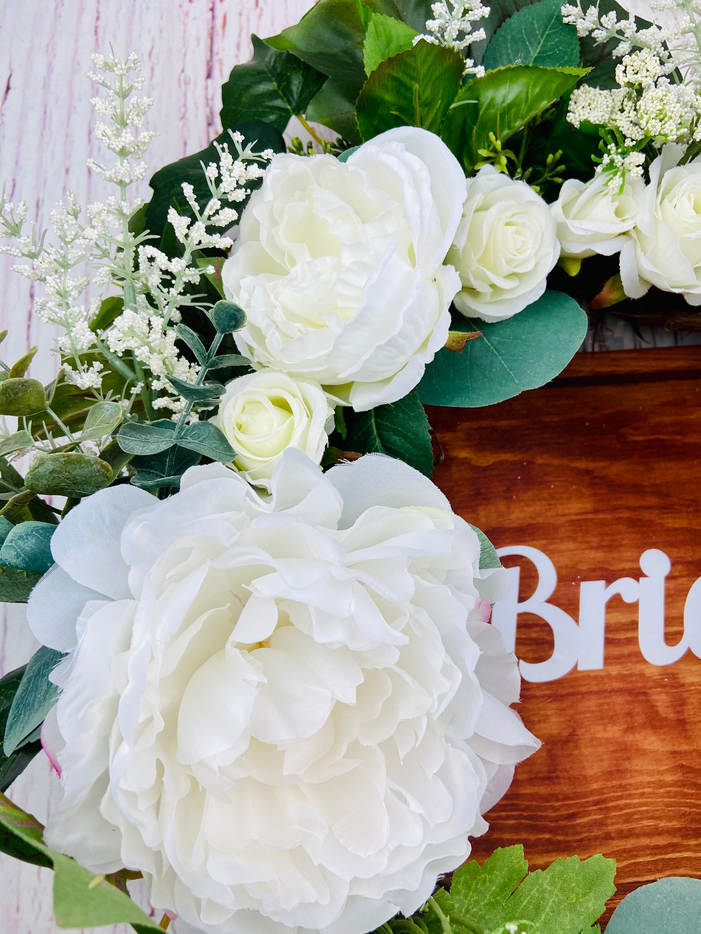 Bride to Be Wreath White Wedding Wreath Bride Wreath for Etsy