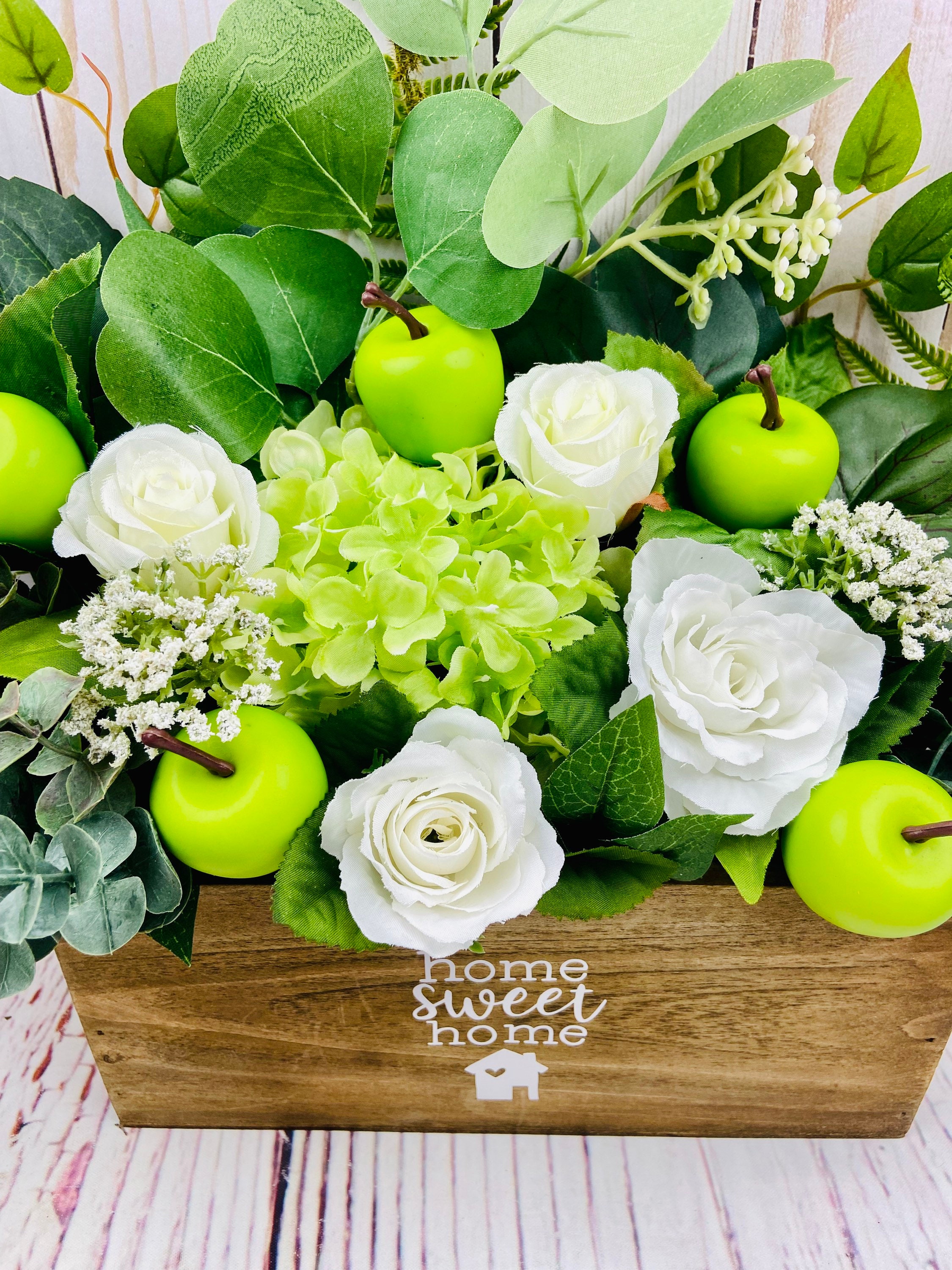 Apple Table Decor Green Apple Decor Apple Decor for Kitchen Etsy