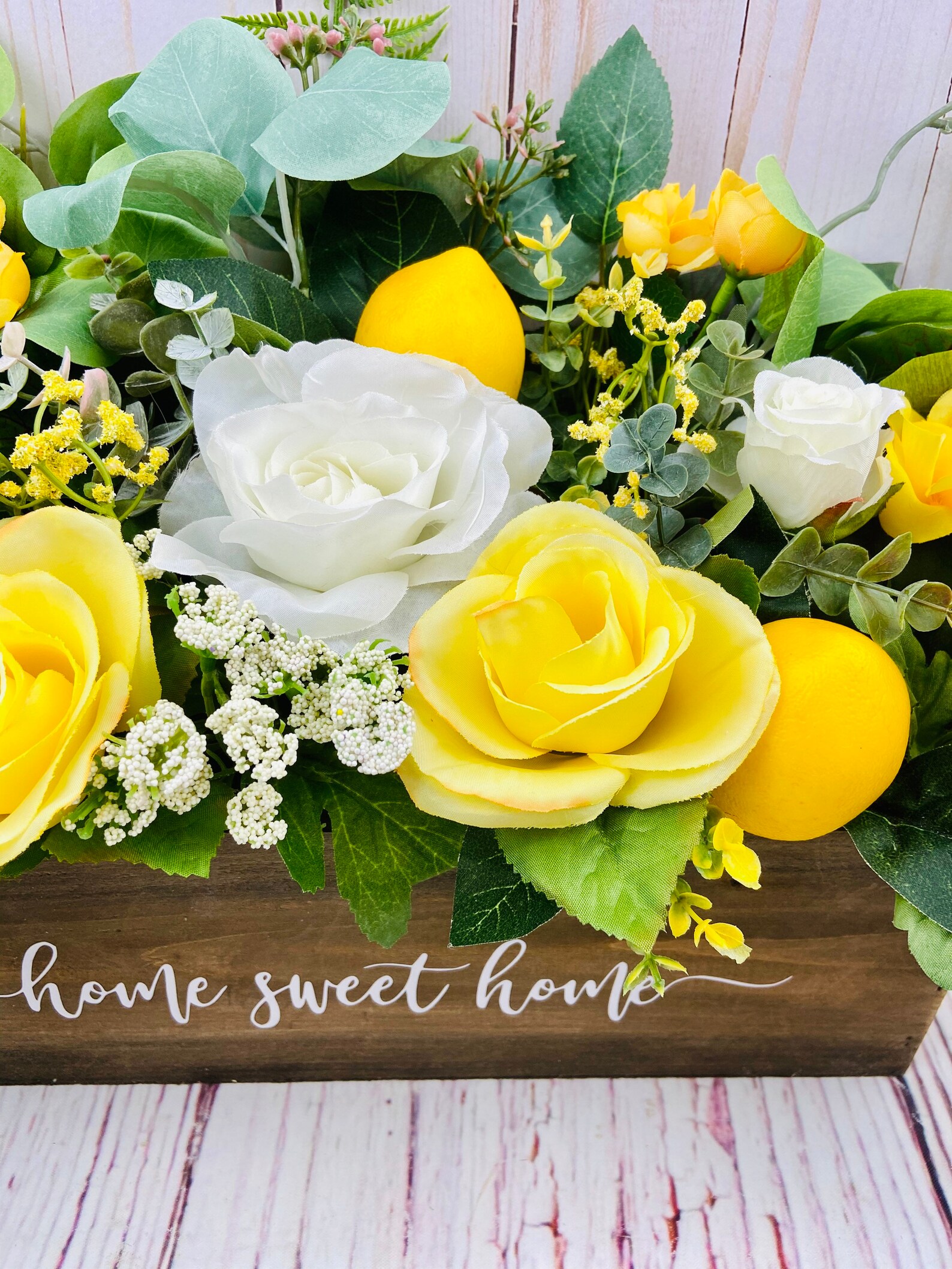 Lemon Floral Arrangement Lemon Housewarming Decor Lemon | Etsy