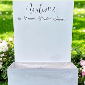 Blank Flower Box Welcome Sign: DIY Wedding, Bridal Shower Decor