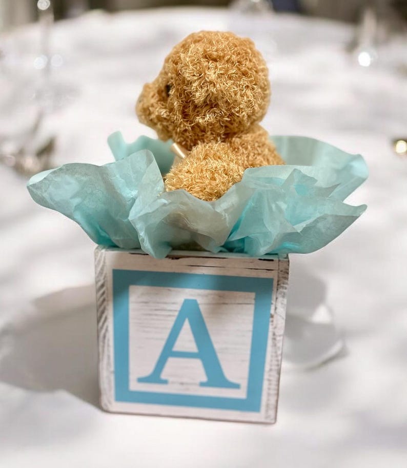 Teddy Bear Baby Shower Centerpiece, Baby Shower Centerpiece Boy, Baby