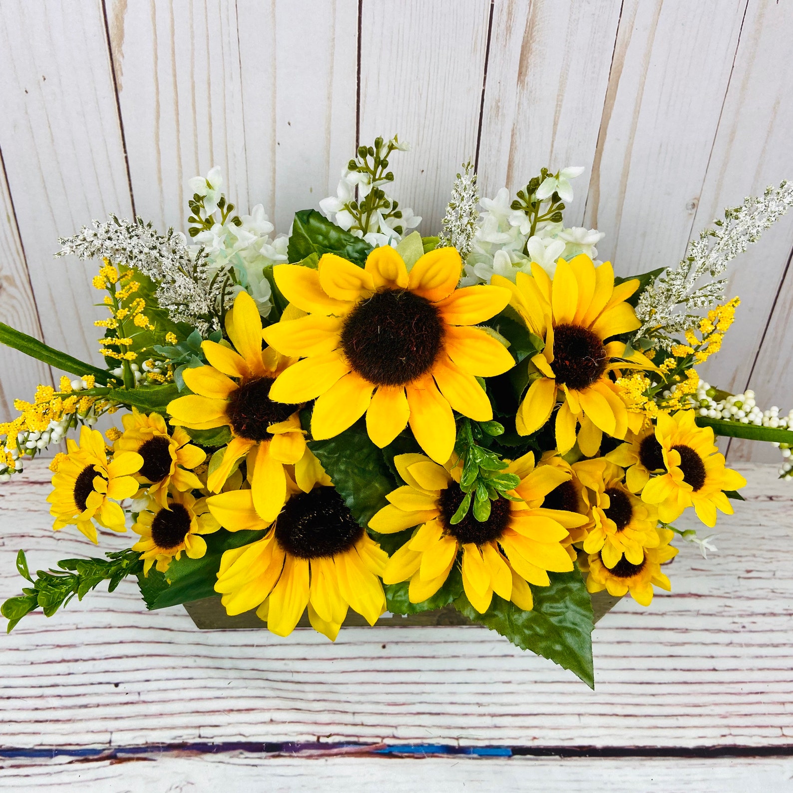 Sunflower Arrangement Sunflower Centerpiece Sunflower Floral Etsy