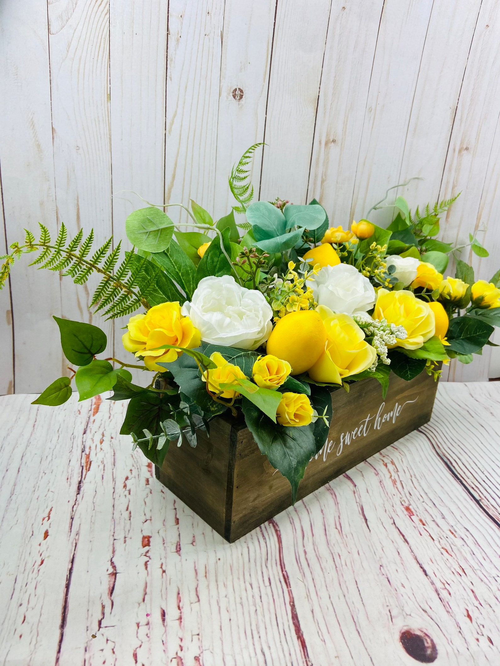 Lemon Floral Arrangement Lemon Housewarming Decor Lemon - Etsy