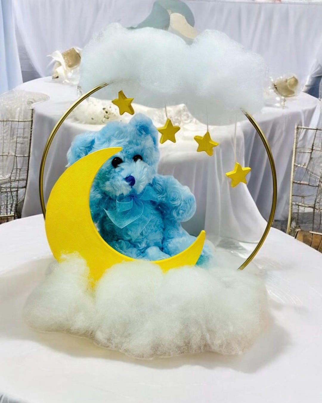 Boy Baby Shower Table Decorations, Baby Shower Teddy Bear Centerpiece ...