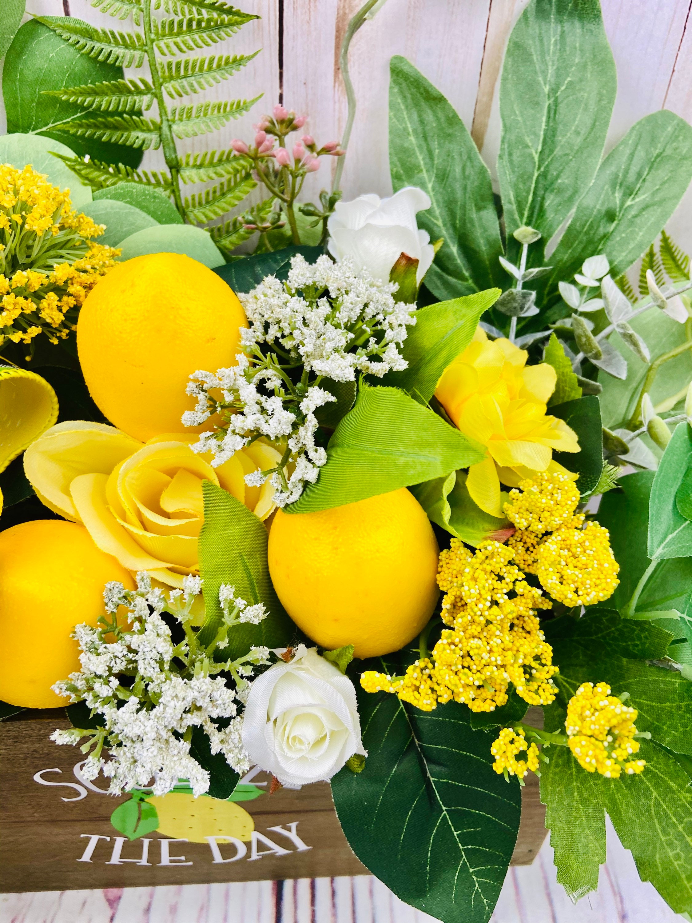 Lemon Centerpiece for Dining Table Kitchen Lemon Decor Etsy