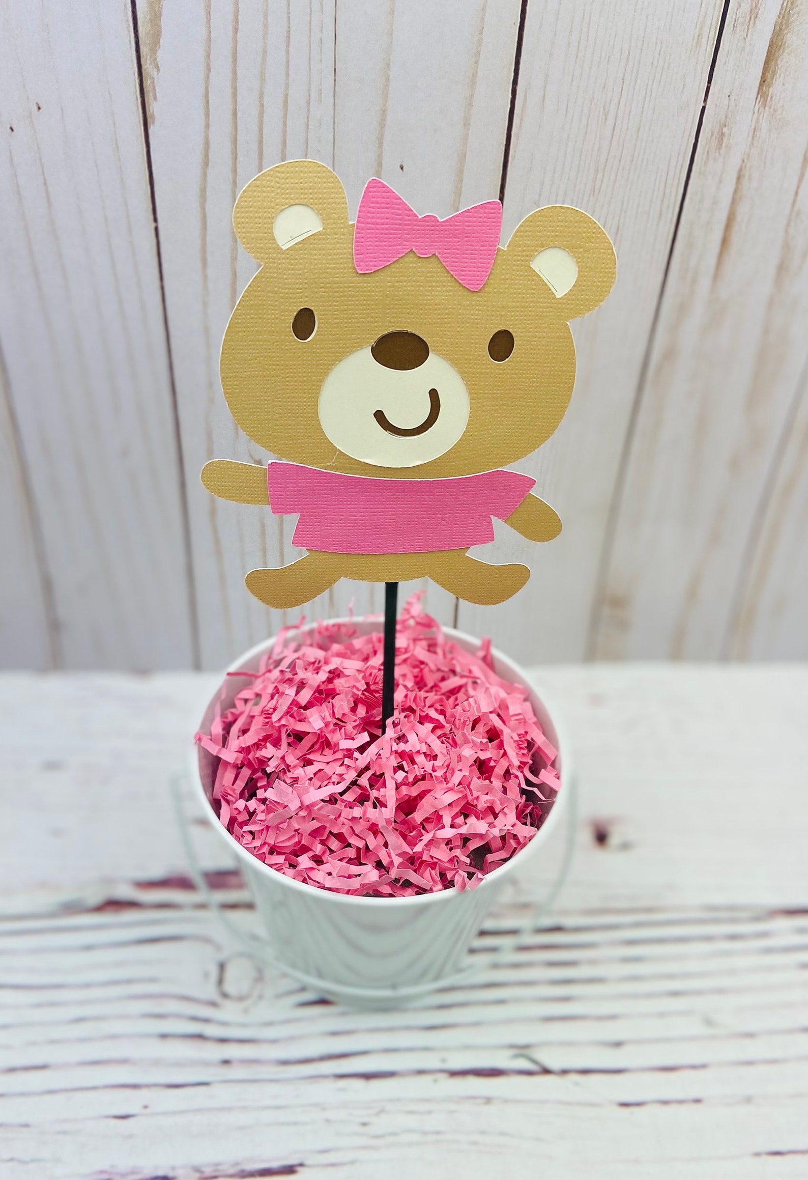 Baby Girl Party Table Decor Teddy Bear Party Decorations Etsy