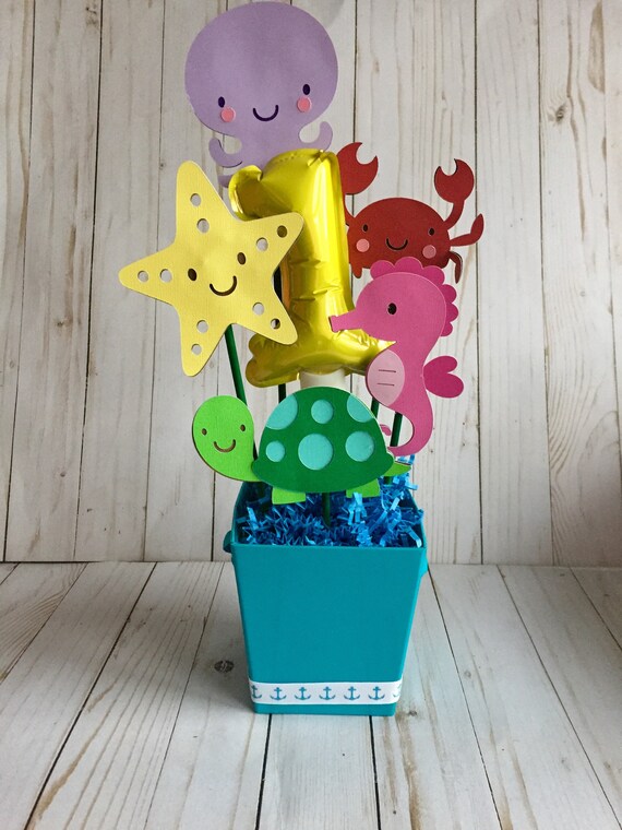 Under The Sea Birthday Centerpiece Under The Sea Baby Shower Etsy