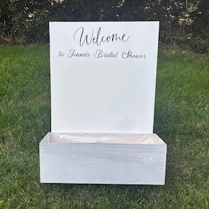 Blank Flower Box Welcome Sign: DIY Wedding, Bridal Shower Decor