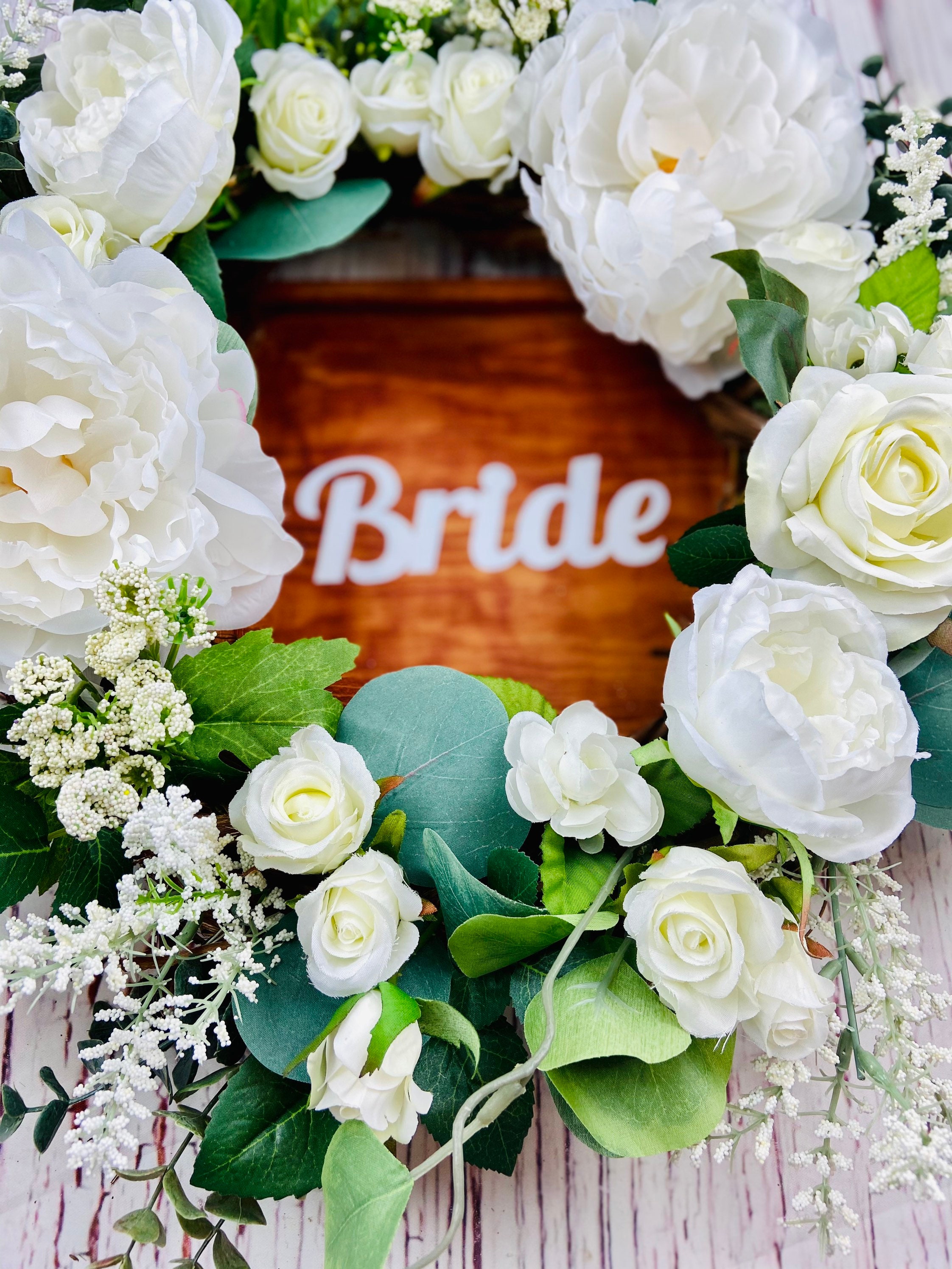 Bride to Be Wreath White Wedding Wreath Bride Wreath for Etsy