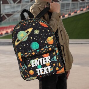 Sac à dos personnalisé Outerspace Back To School Planets Bag Solar System Kids Sac à dos Childrens Bookbag Bookbags For Kids Colorful Planets
