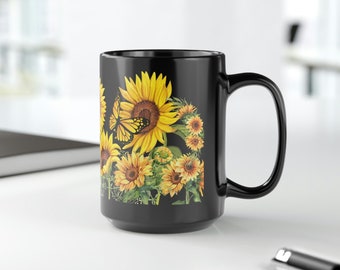 Sonnenblume Tasse Sonnenblume Geschenke Sonnenblume Tasse Sonnenblume Kaffeetasse Sonnenblume Kaffeetasse Einzigartige Kaffeetasse Sonnenblume Geschenk für sie Sonnenblumen