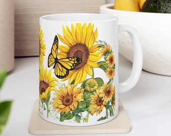 Sonnenblume Tasse Sonnenblume Geschenke Sonnenblume Tasse Sonnenblume Kaffeetasse Sonnenblume Kaffeetasse Einzigartige Kaffeetasse Sonnenblume Geschenk für sie Sonnenblumen