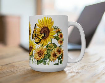 Sonnenblume Tasse Sonnenblume Geschenke Sonnenblume Tasse Sonnenblume Kaffeetasse Sonnenblume Kaffeetasse Einzigartige Kaffeetasse Sonnenblume Geschenk für sie Sonnenblumen