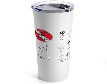 Scuba Hand Signals Tumbler Scuba Travel Mug Scuba Mug Diver Mug Scuba Gift Diver Gift Scuba Cup Diver Cup Scuba Diver Gift Scuba Diver Cup