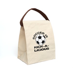 Voetballunchtas Voetballunchtas Lunchtas voor kinderen Lunchtas voor school Eco-lunchtas draagtas voor lunch Canvas lunchtas Lunchbox voor kinderen